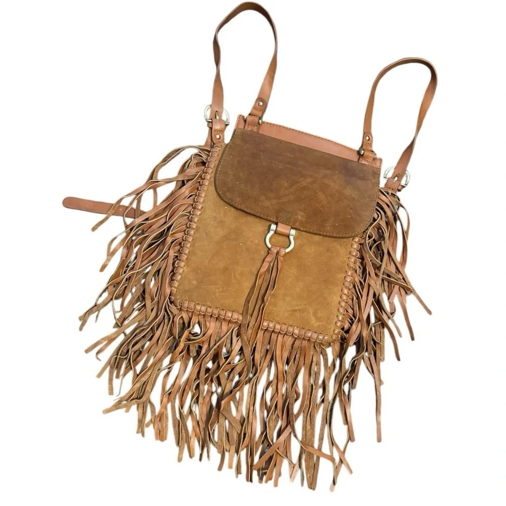 Sancia‎ Leather Fringe Backpack as is